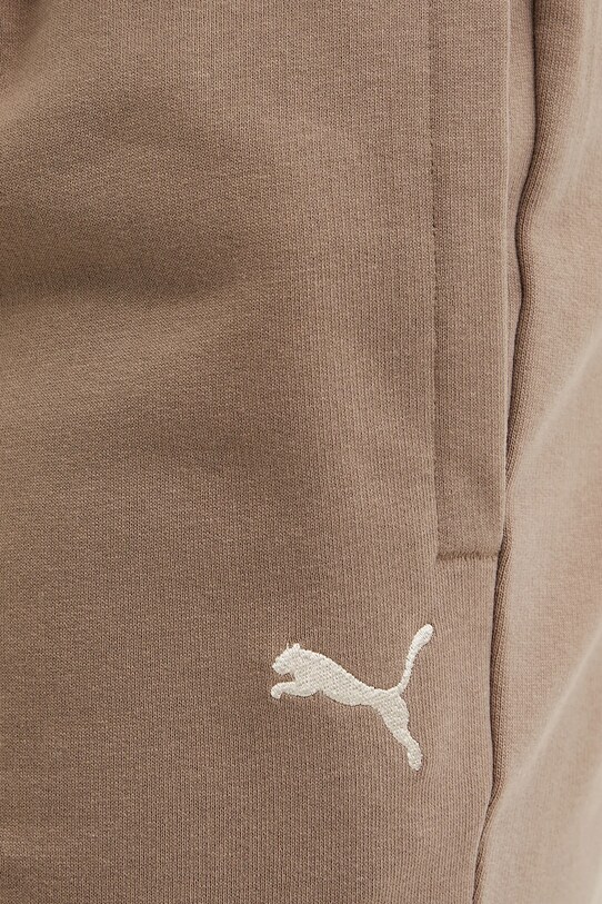 Puma spodnie dresowe bawełniane brązowy 631535