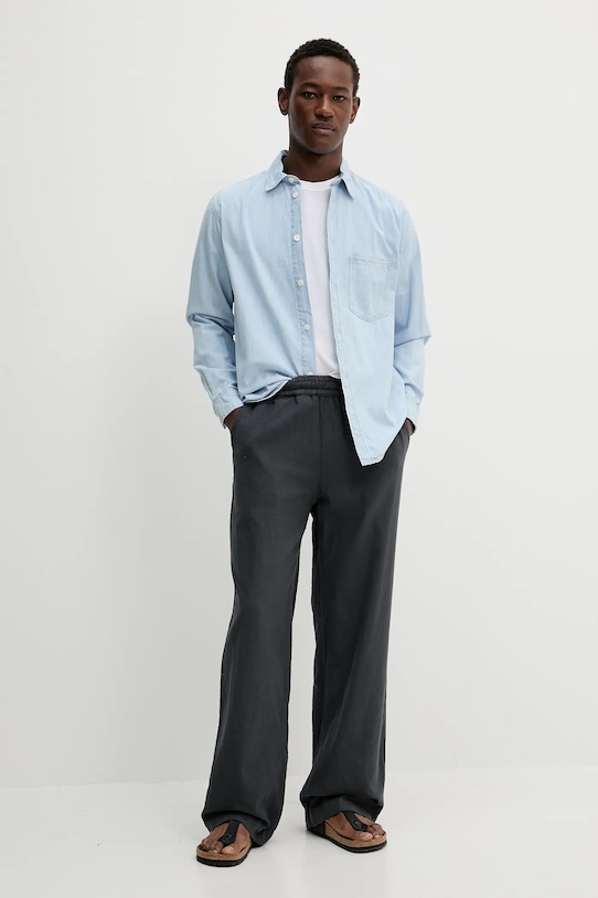 Памучен панталон Won Hundred 3562.14234 сив SS25