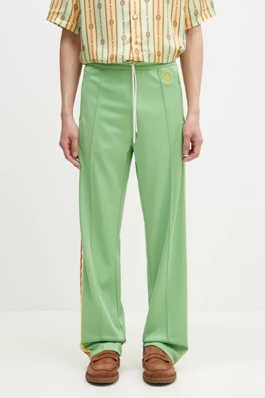 Donji dio trenirke Drôle de Monsieur Le Track Pants Tresse natpis zelena G.SP007.PL135.AV