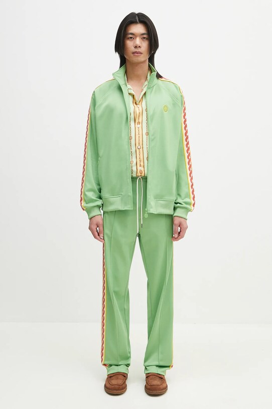 Donji dio trenirke Drôle de Monsieur Le Track Pants Tresse G.SP007.PL135.AV zelena
