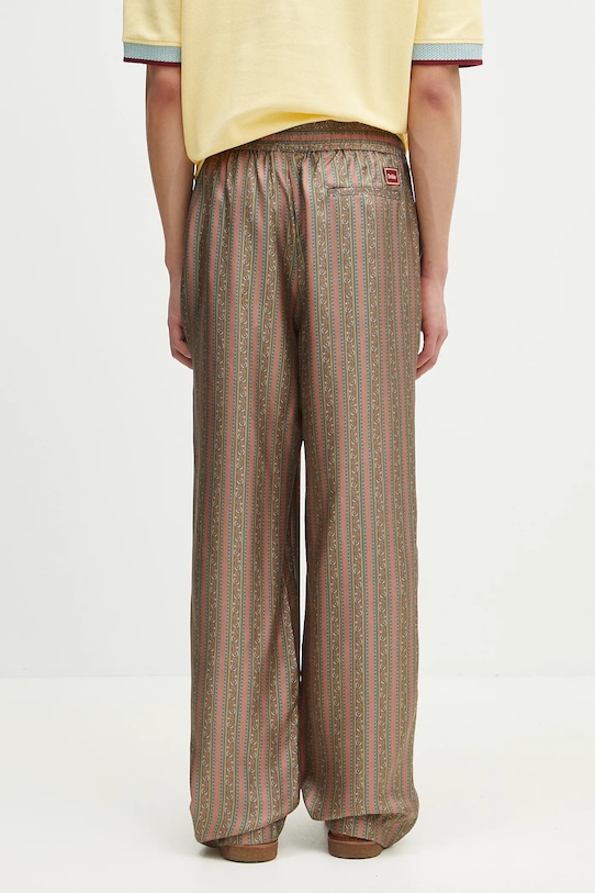 Oblečenie Hodvábne nohavice Drôle de Monsieur Le Pantalon Rayure Fleuries G.BP184.SE008.LPI hnedá