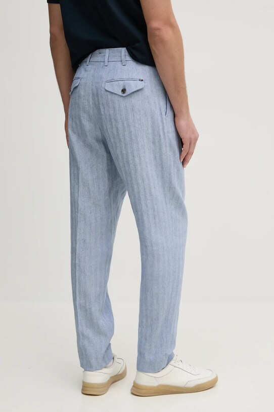 Îmbrăcăminte Tommy Hilfiger pantaloni din amestec de in MW0MW38858 albastru