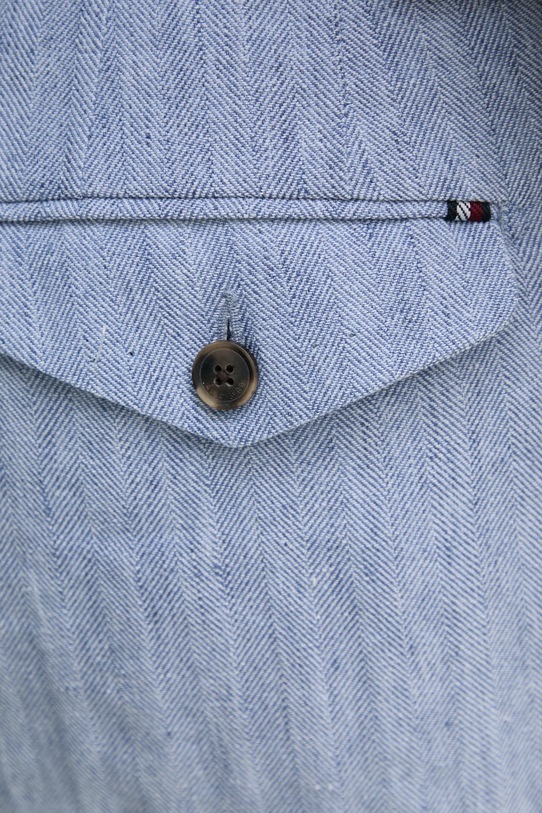 Tommy Hilfiger pantaloni din amestec de in albastru MW0MW38858