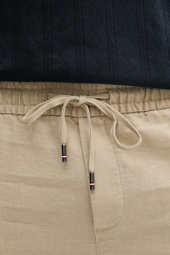 Льняные брюки Tommy Hilfiger MW0MW38801 бежевый