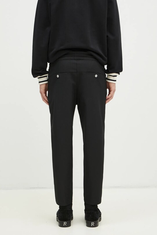 Одяг Штани з домішкою вовни Drôle de Monsieur Le Pantalon Cropped PERM.BP167.PL127.BL чорний