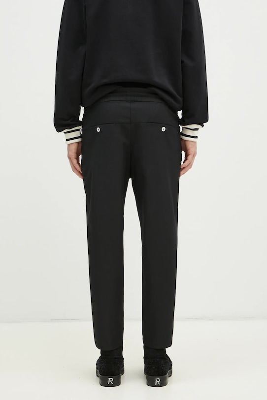 Îmbrăcăminte Drôle de Monsieur pantaloni din lână Le Pantalon Cropped PERM.BP167.PL127.BL negru