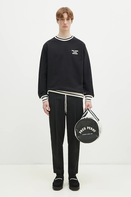 Drôle de Monsieur pantaloni din lână Le Pantalon Cropped PERM.BP167.PL127.BL negru