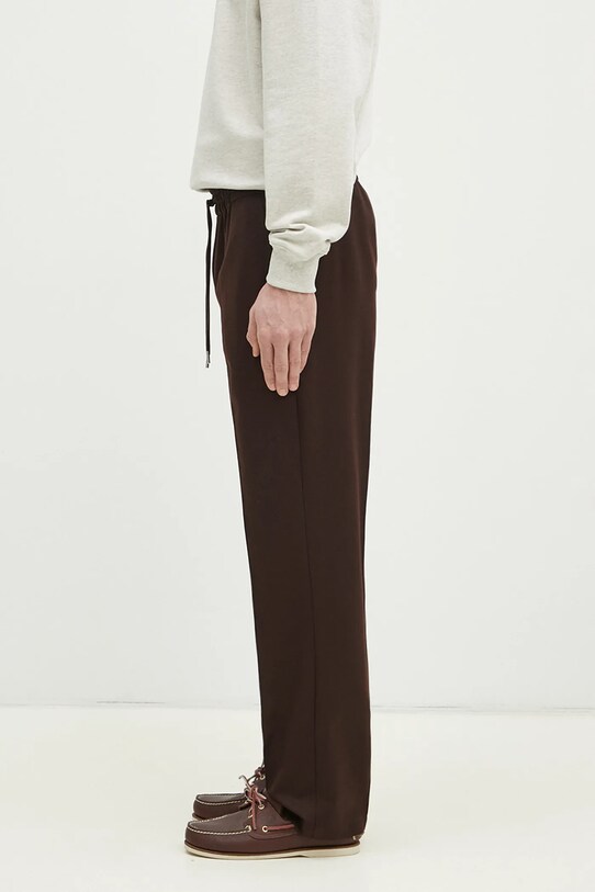 Παντελόνι από μείγμα μαλλιού Drôle de Monsieur Le Pantalon Droit Laine F.BP152.PL127.DBN καφέ SS25