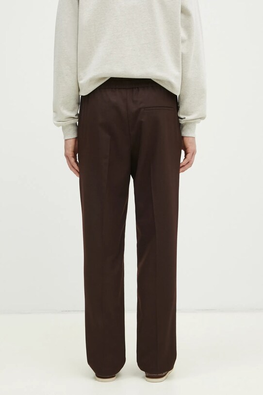 Odzież Drôle de Monsieur spodnie z domieszką wełny Le Pantalon Droit Laine F.BP152.PL127.DBN brązowy