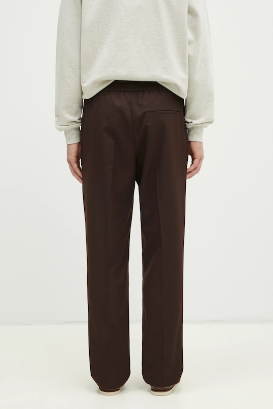 Îmbrăcăminte Drôle de Monsieur pantaloni din lână Le Pantalon Droit Laine F.BP152.PL127.DBN maro