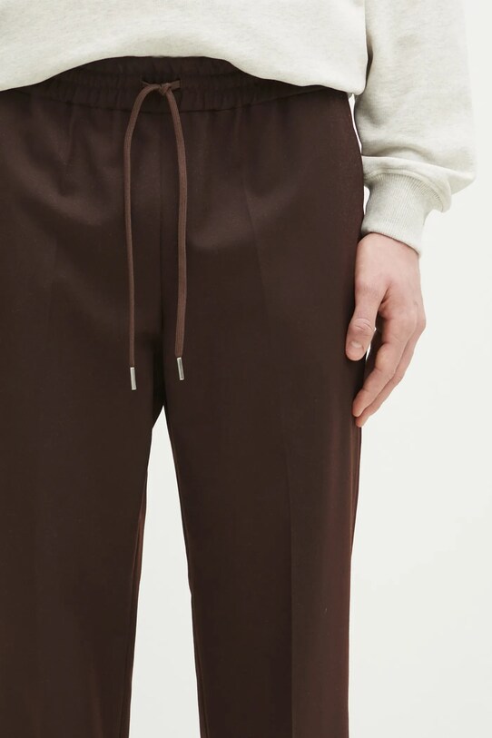 Drôle de Monsieur spodnie z domieszką wełny Le Pantalon Droit Laine brązowy F.BP152.PL127.DBN