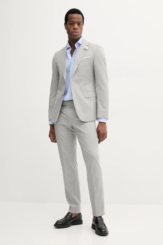 Joop! spodnie wełniane 30046591 szary SS25