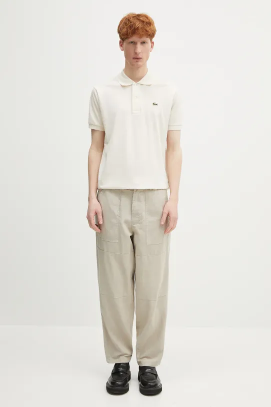 Barbour pantaloni din in Barbour Natural Linen Blend Trouser MTR0763 bej