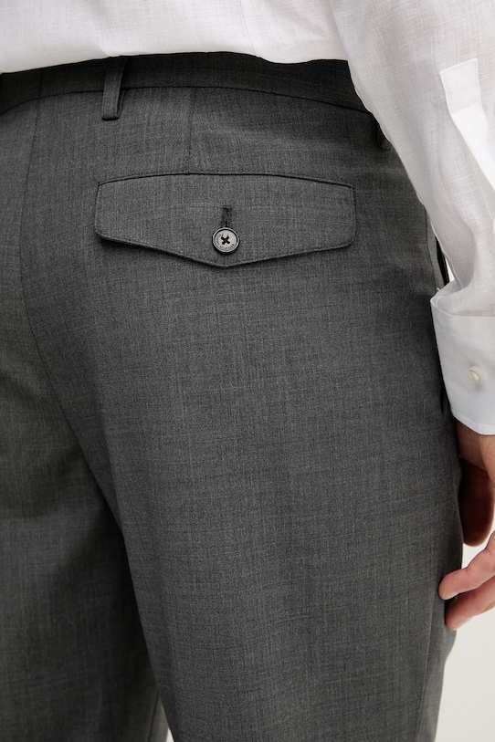 Tommy Hilfiger spodnie z domieszką wełny szary SQTHL5608.SQTH401