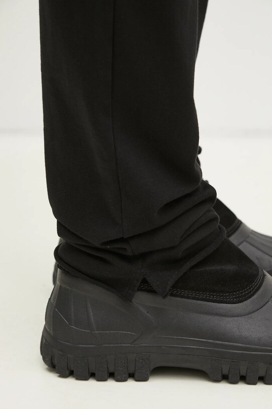 Rick Owens spodnie dresowe bawełniane Berlin Drawstring czarny DU01E3392.RIG