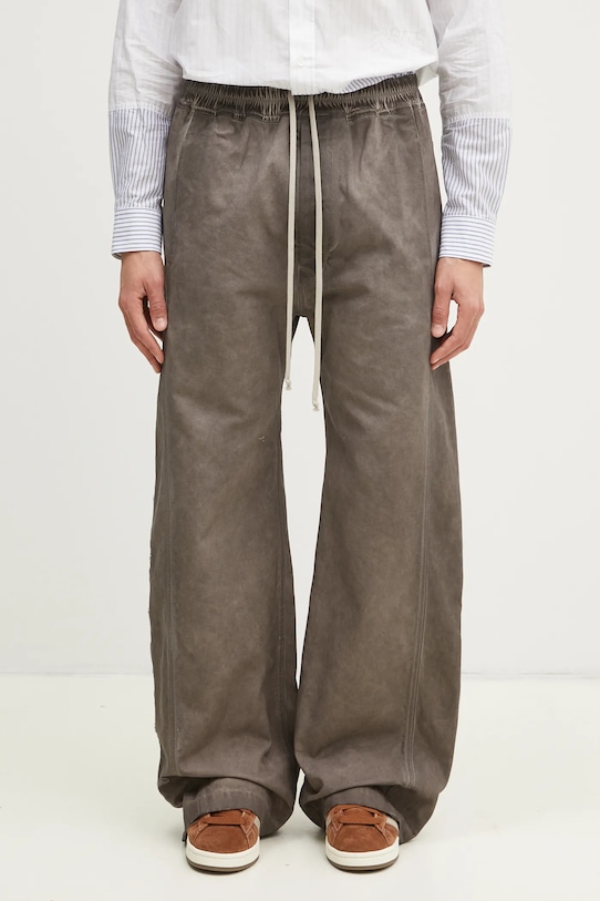 Rick Owens trousers Pusher cotton gray DU01E3393.CVS
