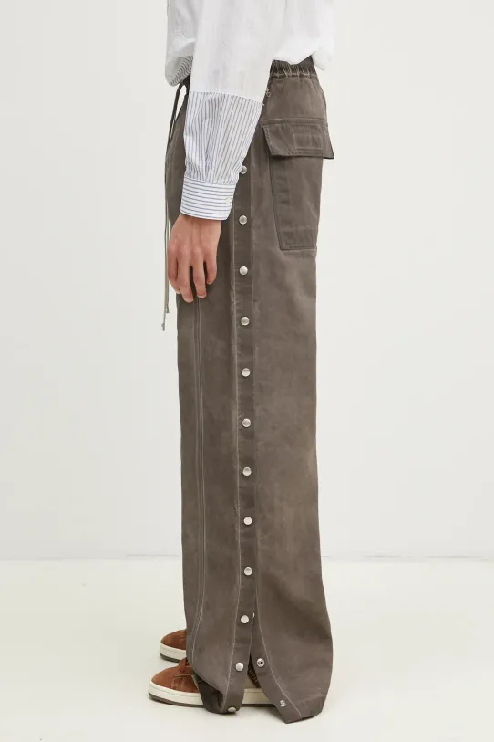 Rick Owens pantaloni Pusher DU01E3393.CVS gri SS25