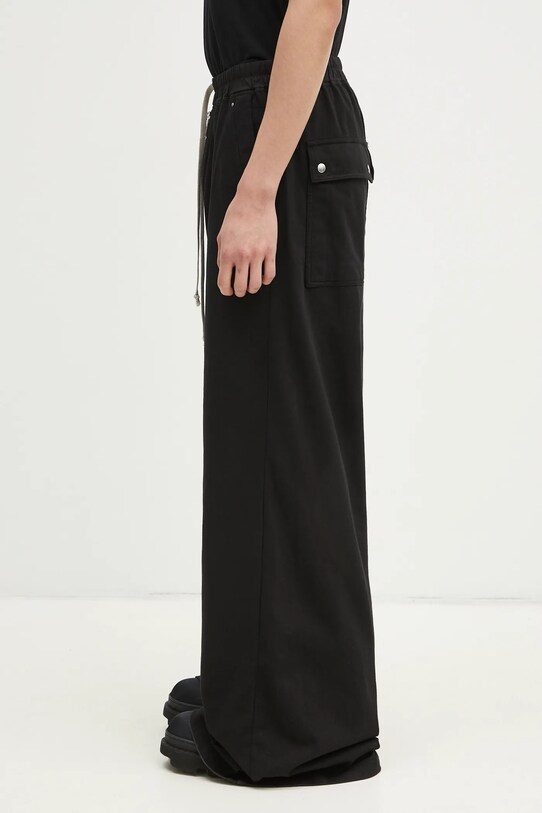 Хлопковые спортивные штаны Rick Owens Geth Belas DU01E3378.RIG чёрный SS25