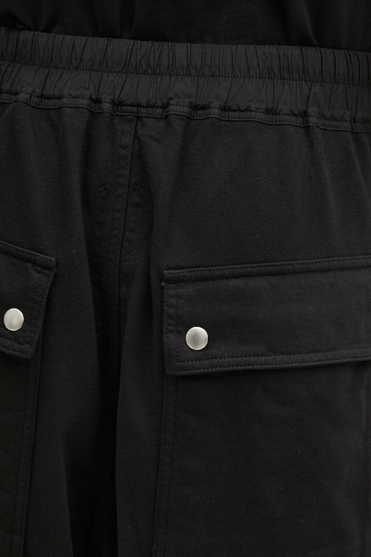 Rick Owens spodnie dresowe bawełniane Geth Belas DU01E3378.RIG czarny