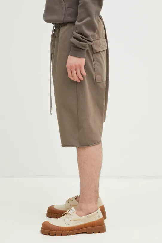 Rick Owens pantaloncini in cotone Drawstring Pods DU01E3380.RIGP grigio SS25