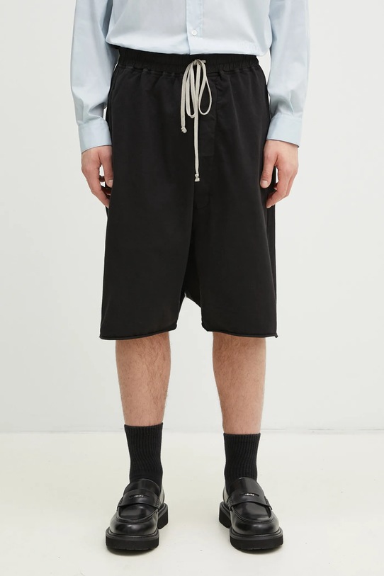 Bavlněné šortky Rick Owens Drawstring Pods bavlna černá DU01E3380.RIGP