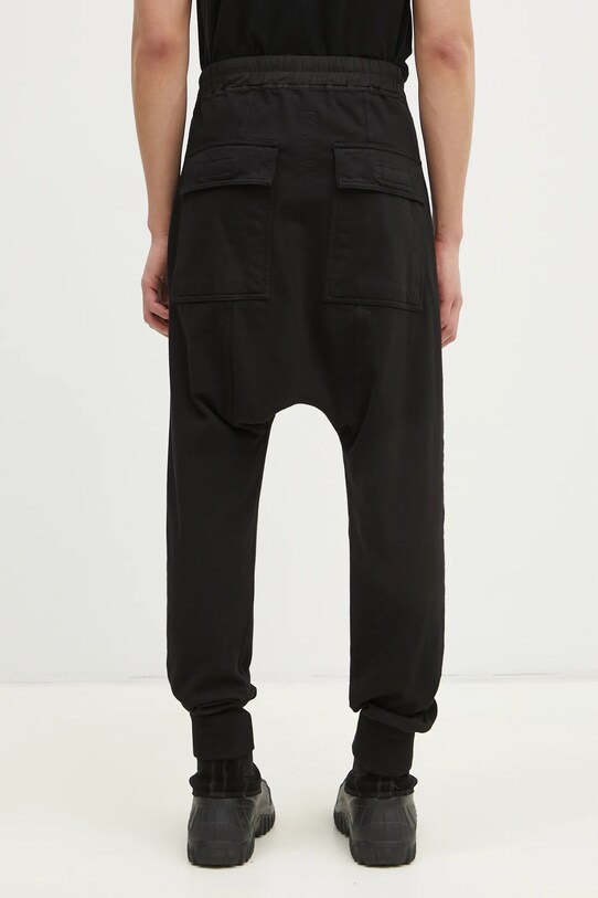 Odjeća Pamučni donji dio trenirke Rick Owens Prisoner Drawstring DU01E3395.RIG crna