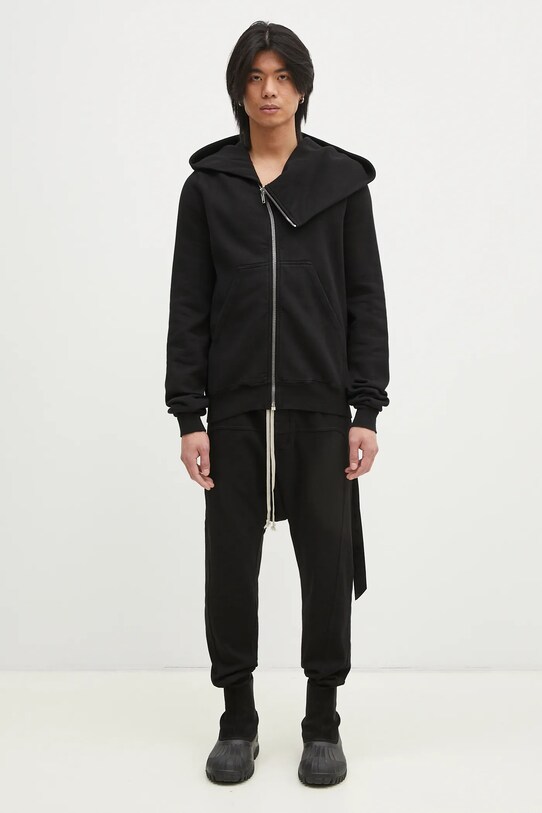 Pamučni donji dio trenirke Rick Owens Prisoner Drawstring DU01E3395.RIG crna