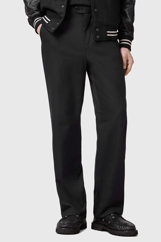 AllSaints pantaloni din lana LOCKE M001TD negru SS25