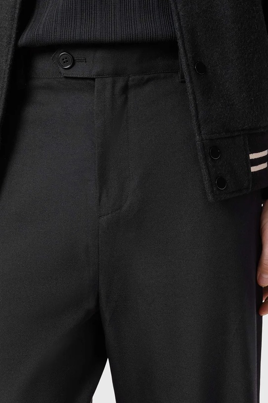 Îmbrăcăminte AllSaints pantaloni din lana LOCKE M001TD negru