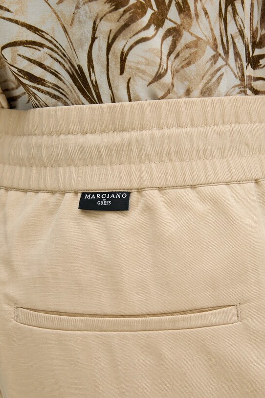 Штани з домішкою льону Marciano Guess DANIEL бежевий 5GHB03.2310Z