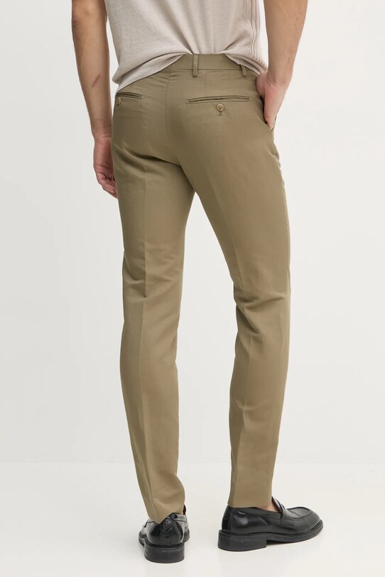 Одежда Брюки с примесью льна Hackett London HM470596R зелёный