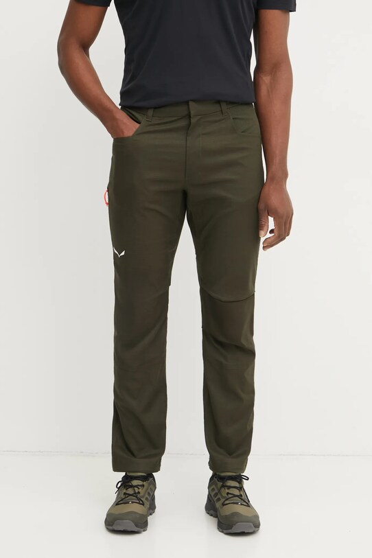 Salewa spodnie outdoorowe Agner Hemp tkanina zielony 00.0000029074