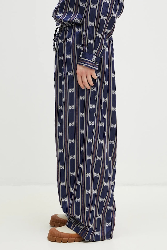 Hlače Needles H.D. - Papillon Stripe QV107 mornarsko plava SS25