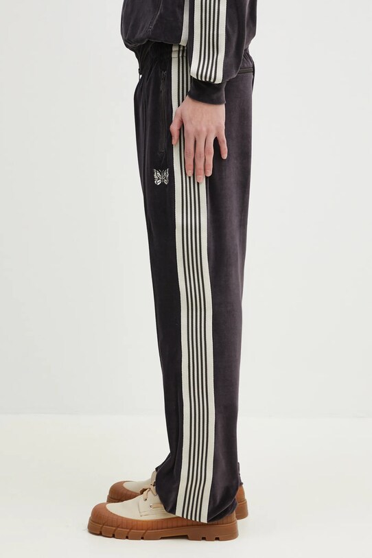 Needles velour sweatpants Narrow Track QV321 brown SS25