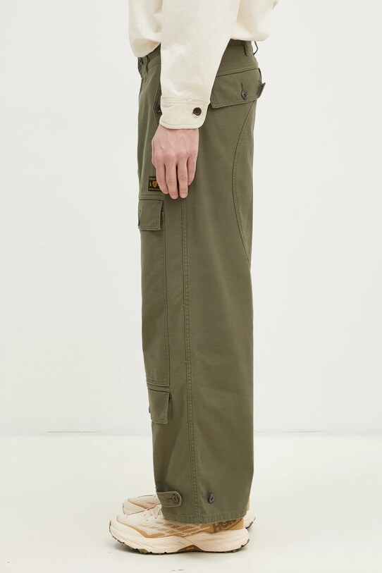 Human Made cotton trousers Air Force Pants HM29PT009 green SS25
