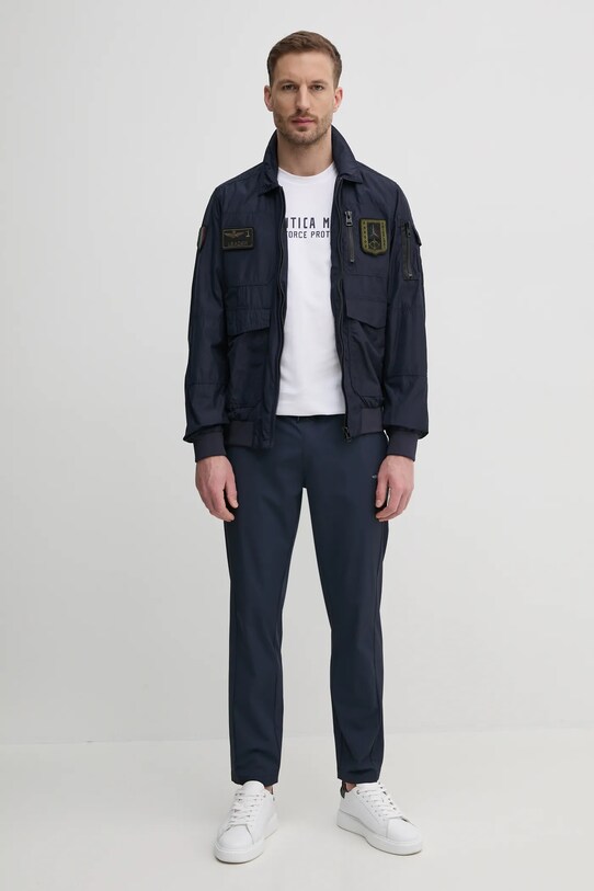 Aeronautica Militare spodnie dresowe PA1652CT3264 granatowy SS25