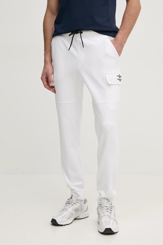Aeronautica Militare spodnie dresowe biały PF964F559