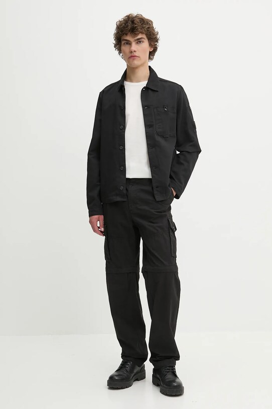 C.P. Company spodnie bawełniane 18CMPA115A006475G czarny SS25