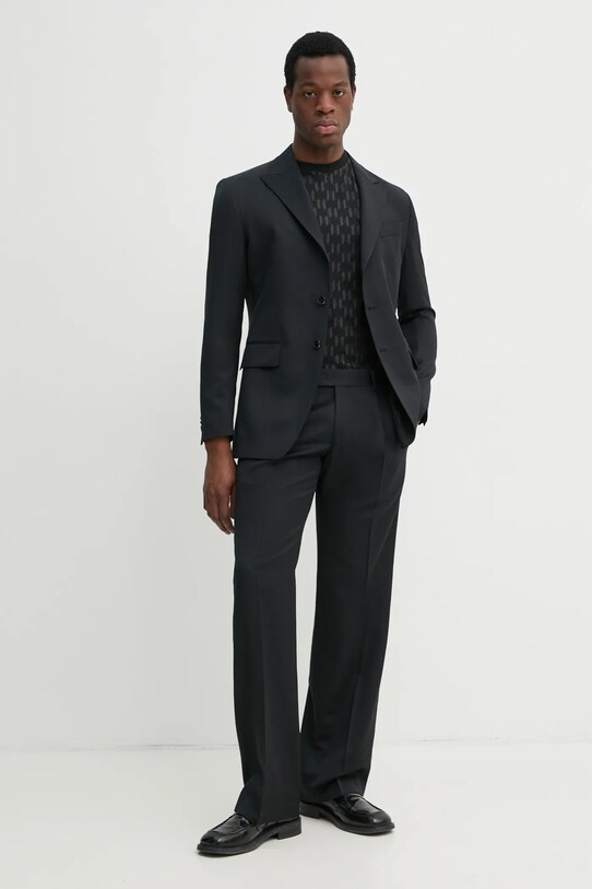 Vlněné kalhoty Karl Lagerfeld KL STUDIO 552055.255420 černá SS25