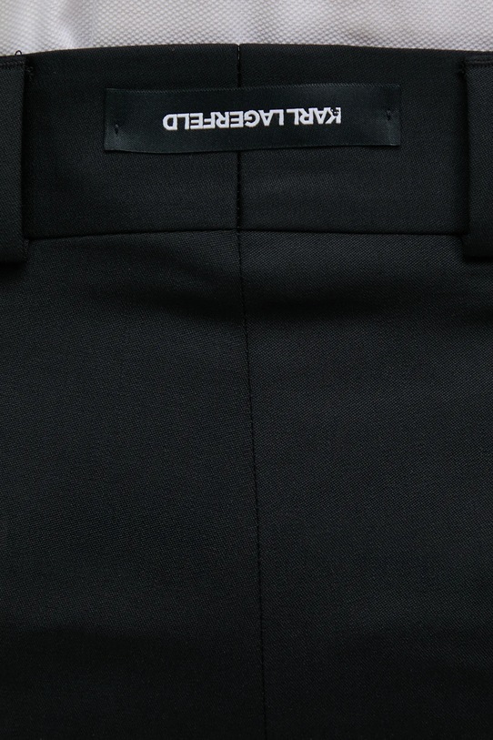 Karl Lagerfeld spodnie wełniane KL STUDIO czarny 552055.255422