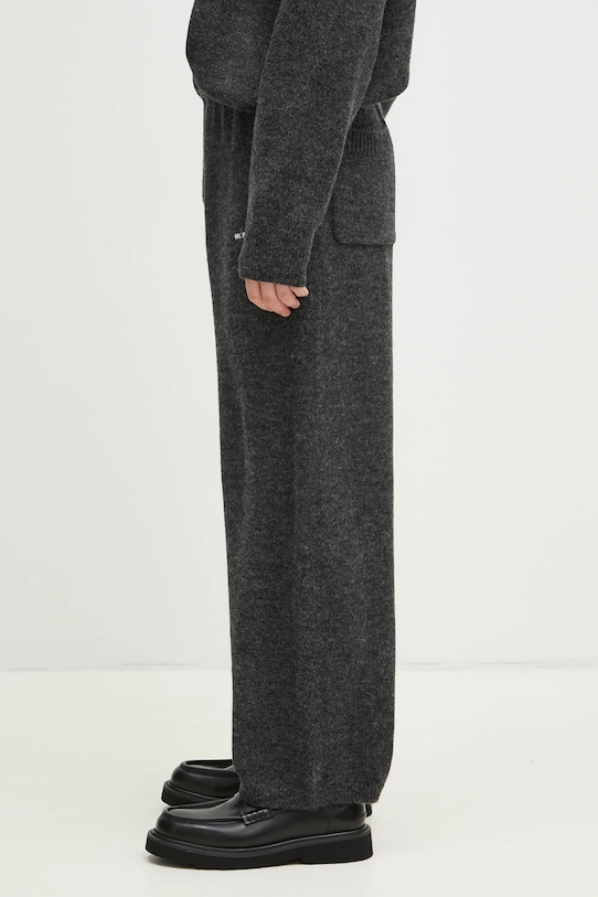 MKI MIYUKI ZOKU wool blend sweatpants Mohair Blend Knit Wide Leg Joggers MOHAIR.BLEND.KNIT.WIDE. gray SS25