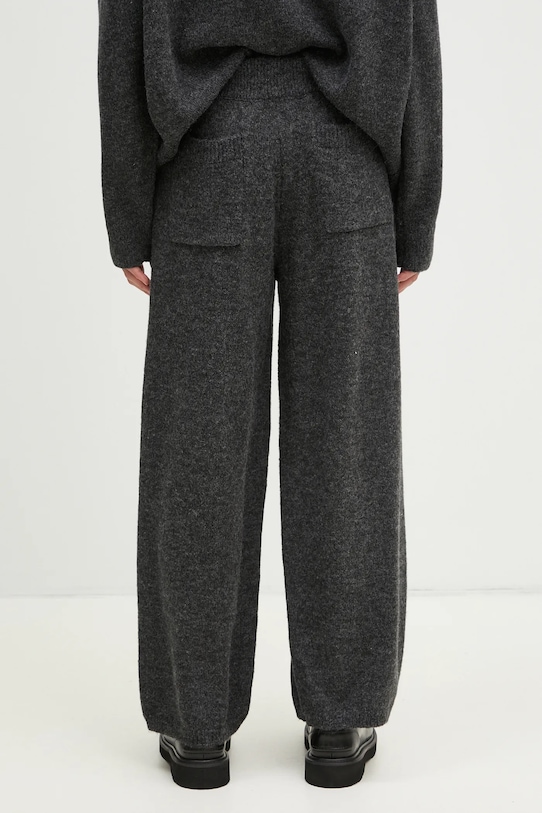 Clothing MKI MIYUKI ZOKU wool blend sweatpants Mohair Blend Knit Wide Leg Joggers MOHAIR.BLEND.KNIT.WIDE. gray