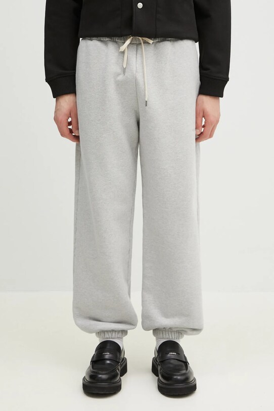 MKI MIYUKI ZOKU pantaloni de trening din bumbac 800 Gsm Superweight Cuffed Joggers bumbac gri 800.GSM.SUPERW.CUF