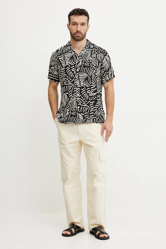 OAS pantaloni de bumbac 5025.01 bej SS25