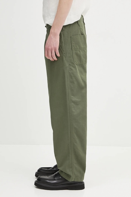 Bavlněné kalhoty Carhartt WIP Albert Pant I034804.66702 zelená SS25