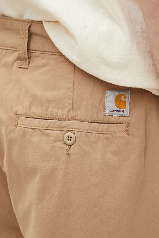 Carhartt WIP spodnie bawełniane Calder Pant beżowy I033128.8YGD