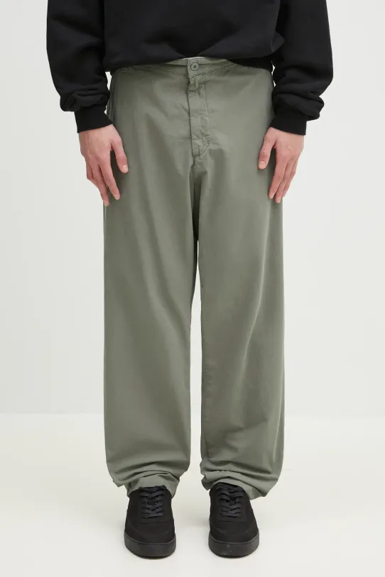 Хлопковые брюки Carhartt WIP Calder Pant гладкий зелёный I033128.1YFGD