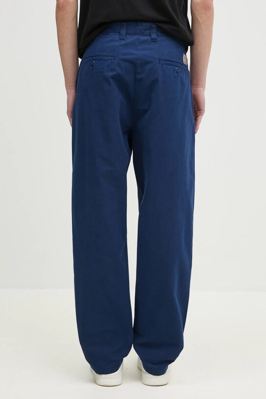 Дрехи Памучен панталон Carhartt WIP Calder Pant I033128.E7GD тъмносин