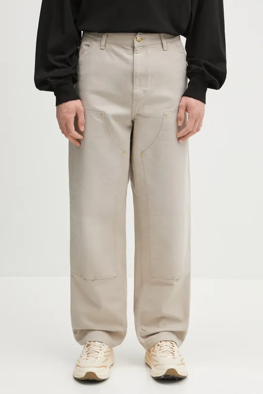 Βαμβακερό παντελόνι Carhartt WIP Double Knee Pant βαμβάκι μπεζ I034796.2OR4O
