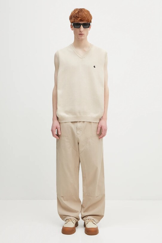 Carhartt WIP cotton trousers Double Knee Pant I034795.G102 beige